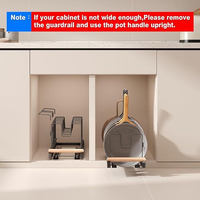 Magheo Pull Out Pots and Pans Organizer Under Cabinet - Image 8