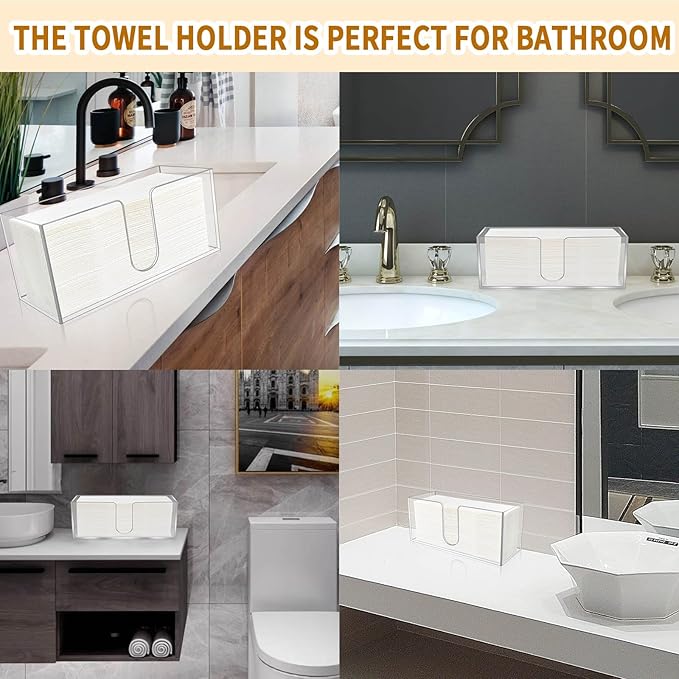 4 Pack Acrylic Paper Towel Holder, Countertop Napkin Dispenser - Image 5