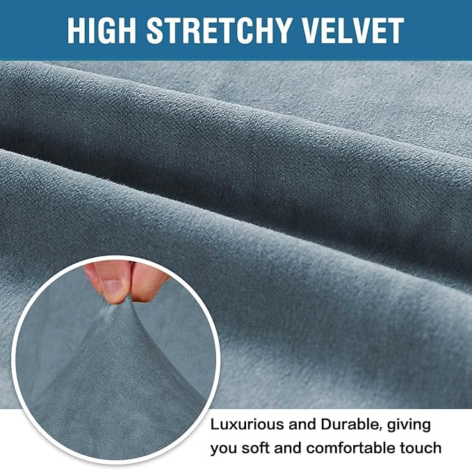 H.VERSAILTEX Stretch Velvet Loveseat Covers - Image 3