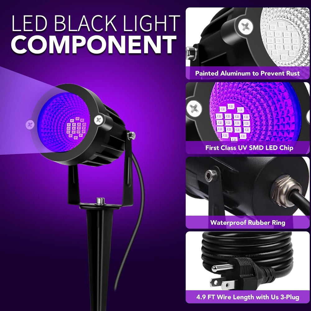 Halloween LED Black Light: 15W Spot Lights Outdoor UV Spotlight for Halloween...