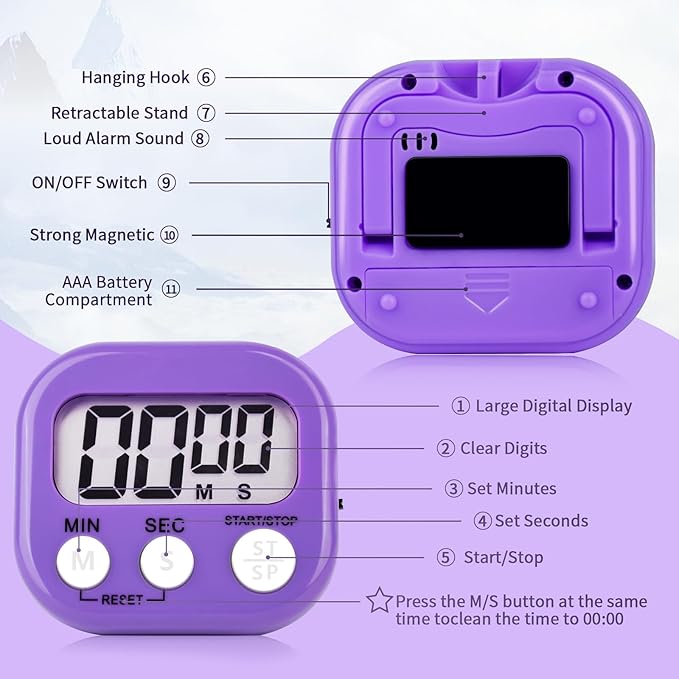 24 Pack Timers Magnetic Kitchen Timer Cooking Timers - Image 4