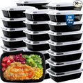 vivigu 50 Pack Meal Prep Containers 38 oz, Leakproof To Go Food Containers by VIVIGU