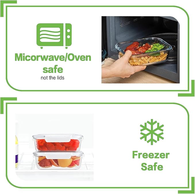 HOMBERKING 24pc Glass Food Storage Containers