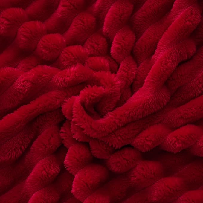 Red Fleece Throw Blanket 90”×90” - Image 5