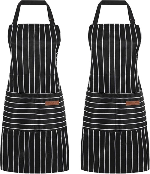 2 Pack Cooking Aprons Adjustable Bib Apron by Unknown