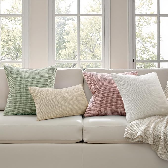 MIULEE Pack of 2 Valentines Day Couch Throw Pillow Covers 18x18 Inch Pink - Image 3