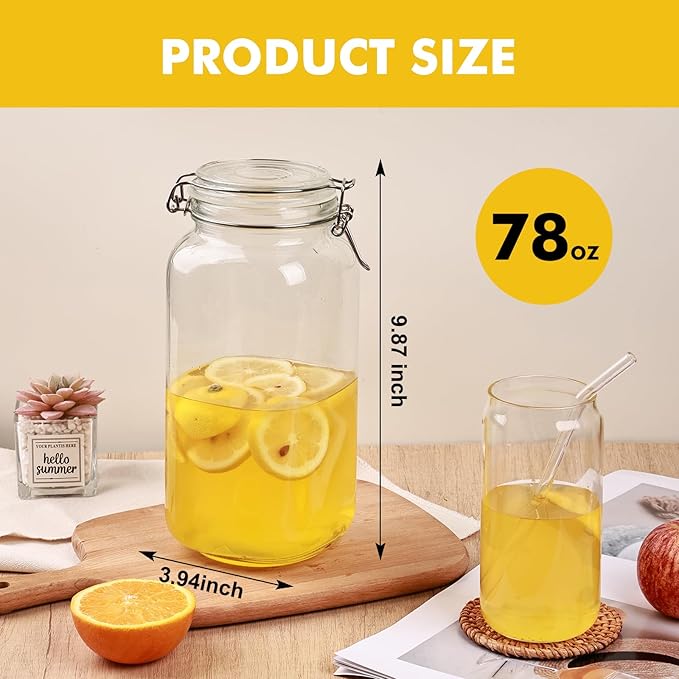 Liuruiyu 78oz Glass Food Storage Jars - Image 7