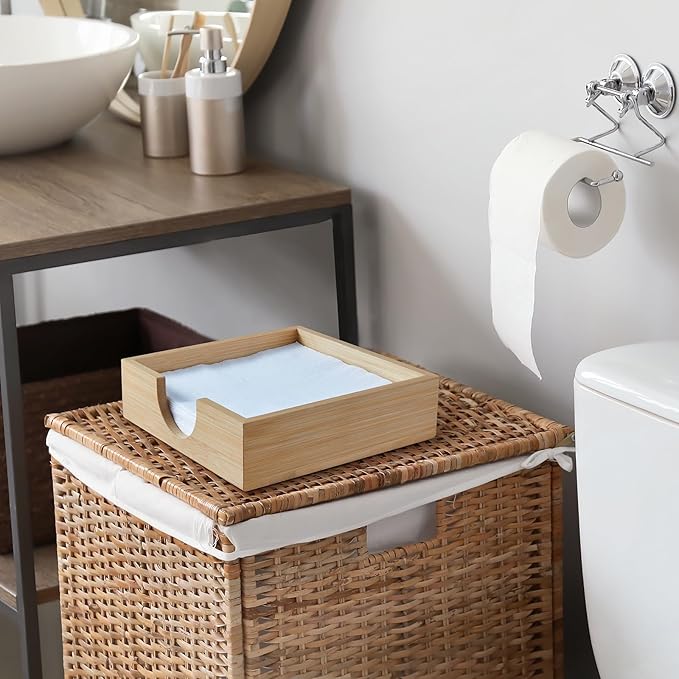 Bamboo Napkin Holder for Table, Napkins Holders For Paper Napkins, Flat Napkin - Image 6