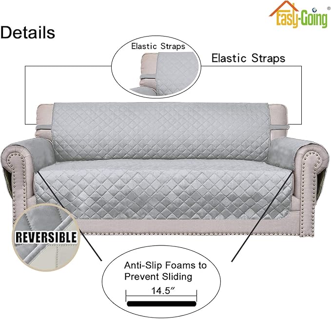 Easy-Going Reversible Loveseat Couch Cover - Image 3