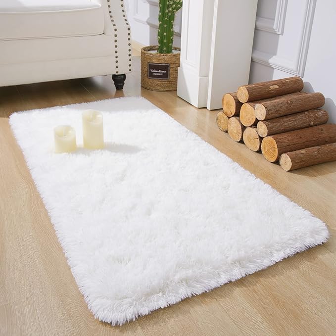 Chicrug Soft Runner Rug for Bedroom Living Room Plush Fluffy Rug 2x4 Feet - Image 2