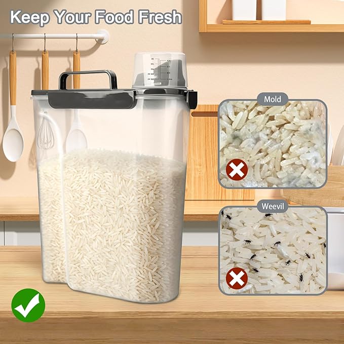 Komzon Rice Storage Containers, Rice dispenser - Image 5