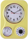 Lily's Home - 9.5 Inch x 12.5 Inch - Retro Kitchen Wall Clock, Vintage Wall by LilysHome