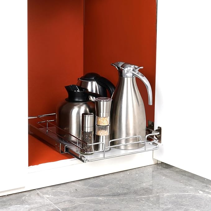 VEVOR 12.5"Wx21"Dx3.5"H Pull Out Cabinet Organizer, Heavy Duty Slide Out Pantry - Image 8