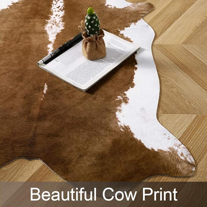 AROGAN Faux Cow Print Rug Large - Image 6