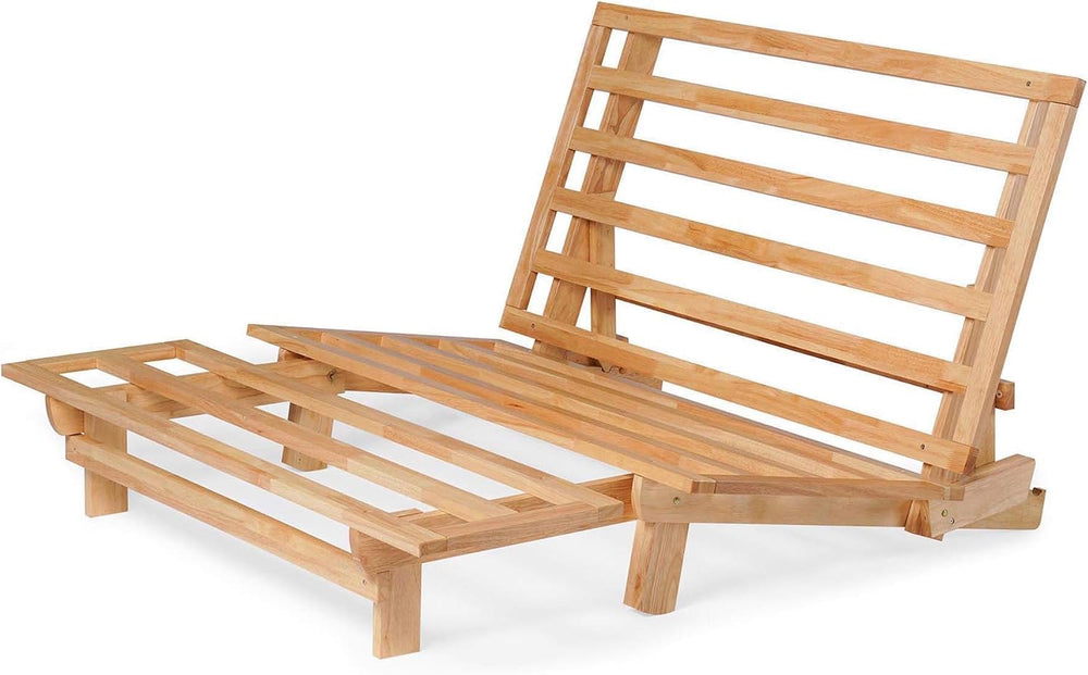 Nirvana FUTONS Queen Size Tri-Fold Wood Futon Sofa Bed Lounger Frame - (Space...