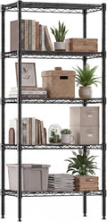 DUMOS 5-Tier Metal Wire Storage Shelves, Adjustable Standing Storage Rack Shelf by DumosLifestyle