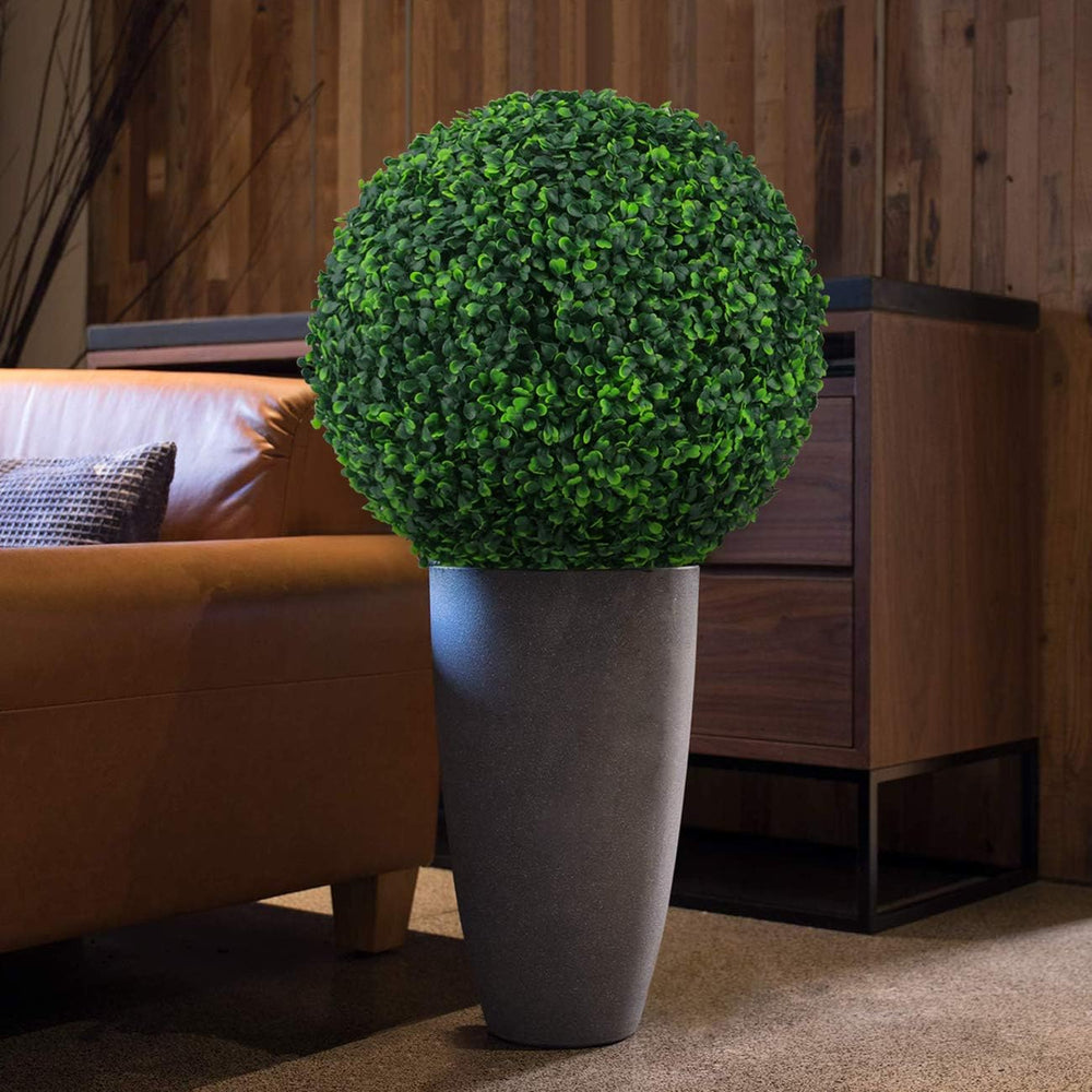 Sunnyglade 2 PCS 15.7 inch 4 Layers Artificial Plant Topiary Ball Faux Boxwoo...
