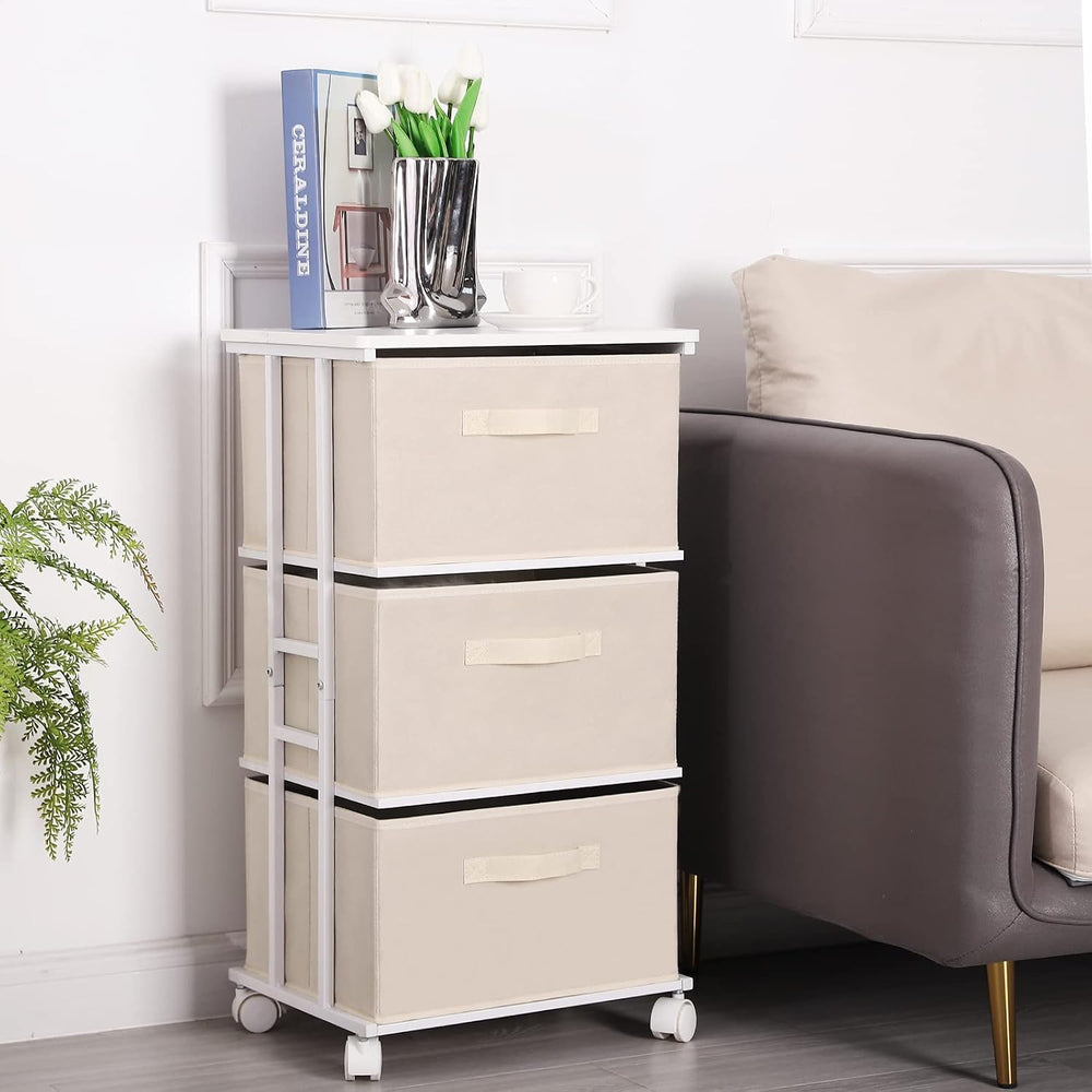 MAX Houser Dresser Tower with 3 Drawers for Bedroom, Fabric Storage Organizer...