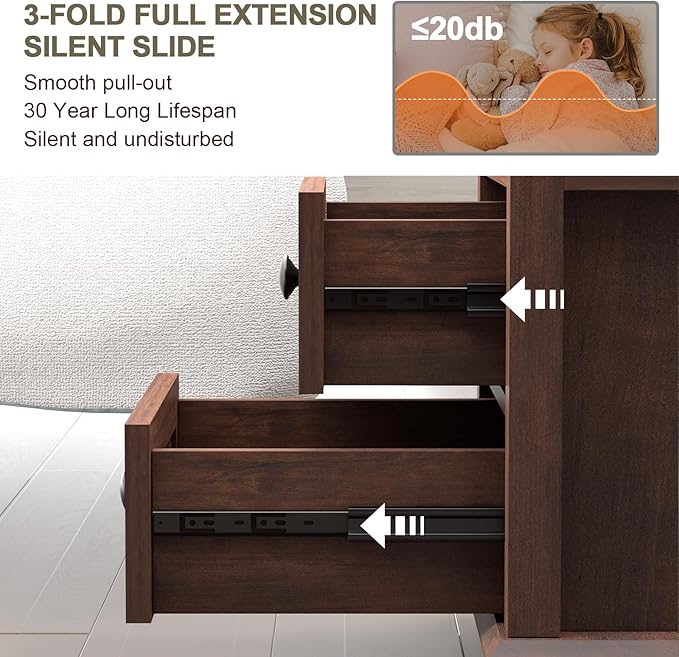 18" Wide End Table with Fast Charging Station Set of 2, 18” Wide Sofa Si...