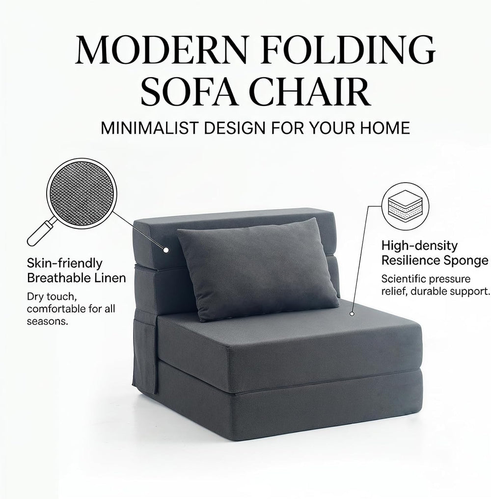 Folding Sofa Bed | Convertible Sleeper Chair Bed for Adults, Fold Out Chair t...
