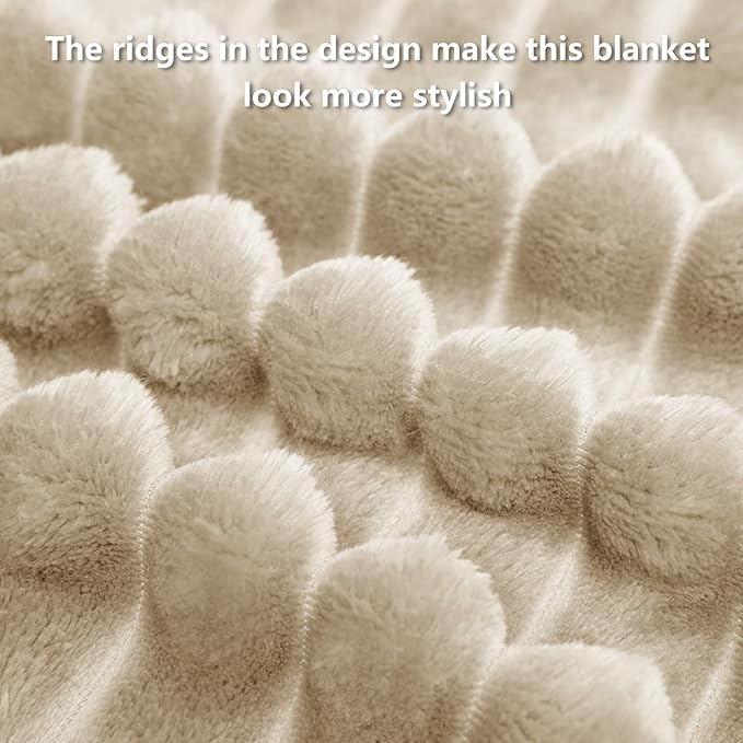 HIMEET Linen Ribbed Queen Size Blanket - Image 8