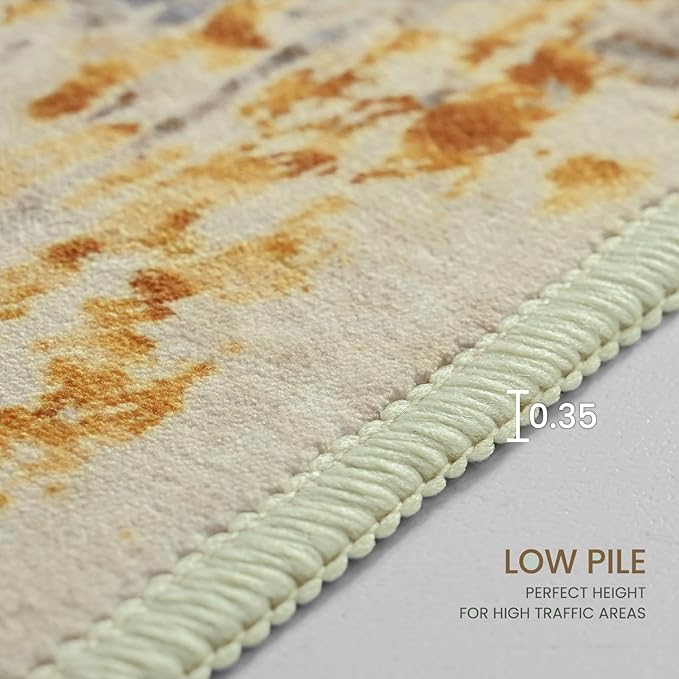 2x6 Beige Rug Runners for Hallways Kitchen Runner Rug Non Slip Washable Tan - Image 9