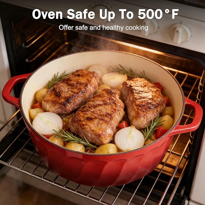 6 QT Enameled Cast Iron Dutch Oven