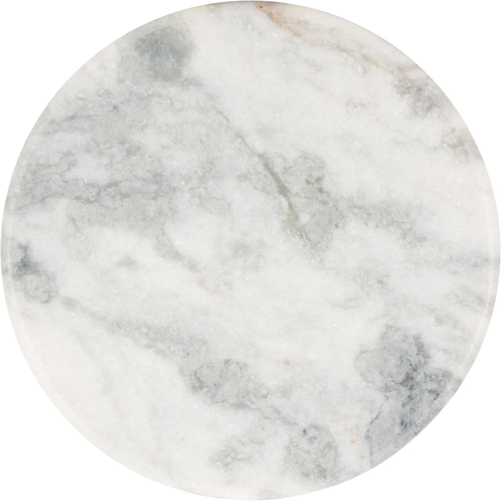 SAFAVIEH Couture Collection - Roxiella Black Solid Wood & Round Marble To...