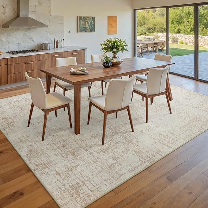 10x14 Area Rugs for Living Room Washable Rug: Anti-Skid Abstract Modern Living - Image 8