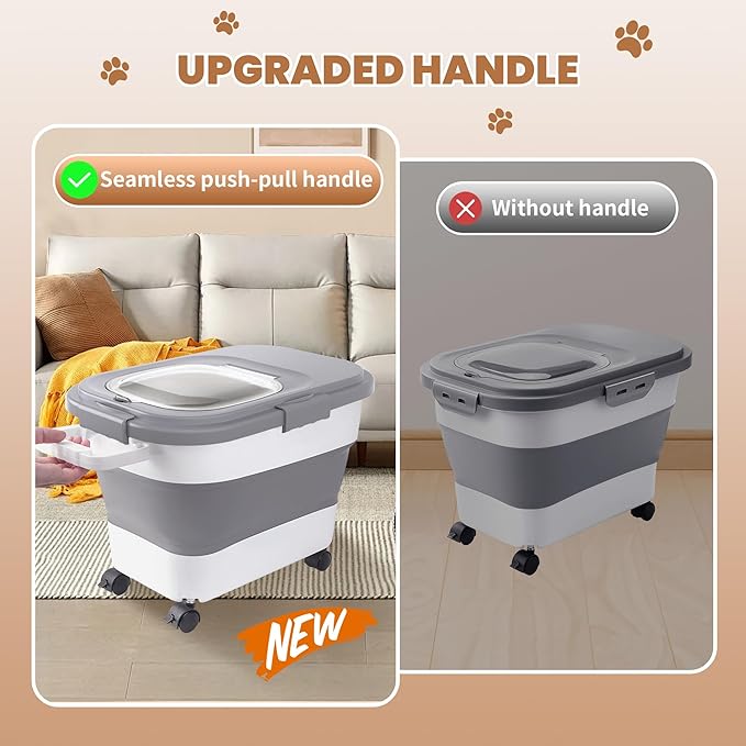 15-23 Lbs Airtight Dog Food Storage Container, Collapsible Dog Food Container - Image 4