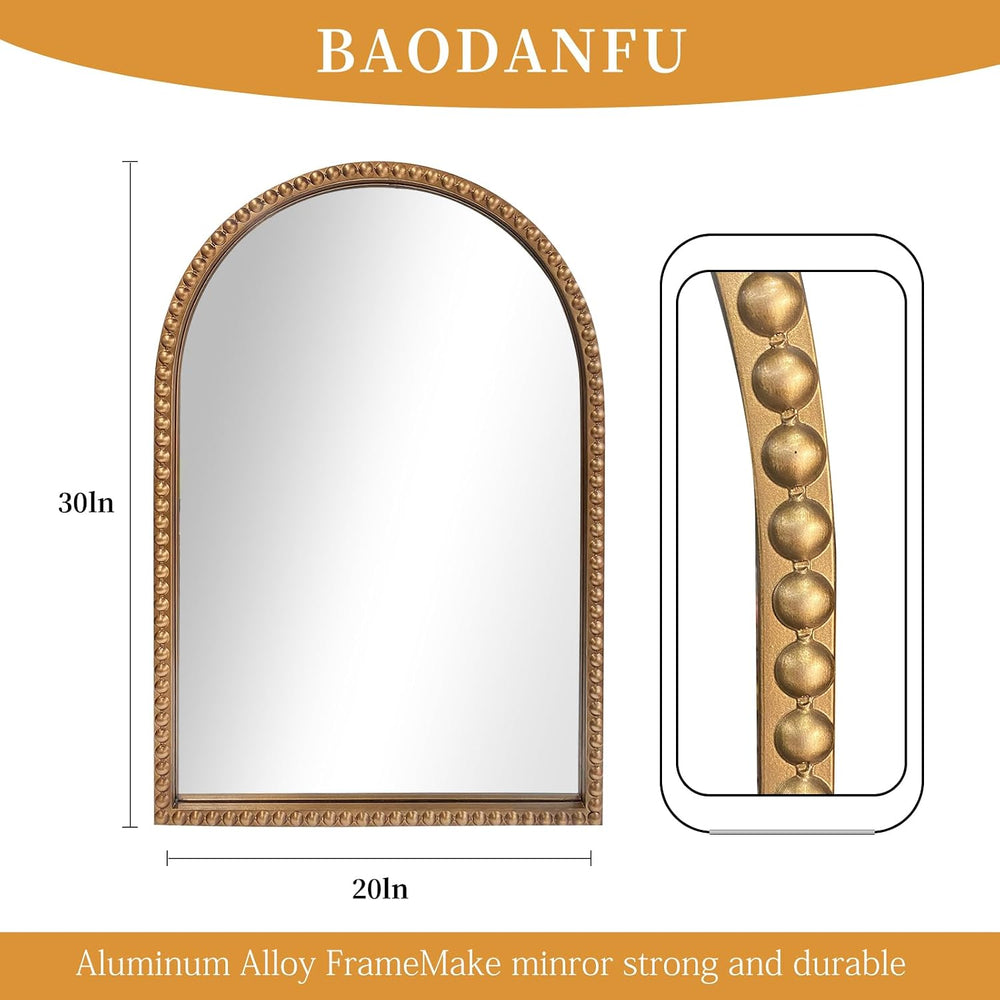 BAODANFU Traditional Arch Mirror for Bathroom, 20" x30" Baroque Ant...