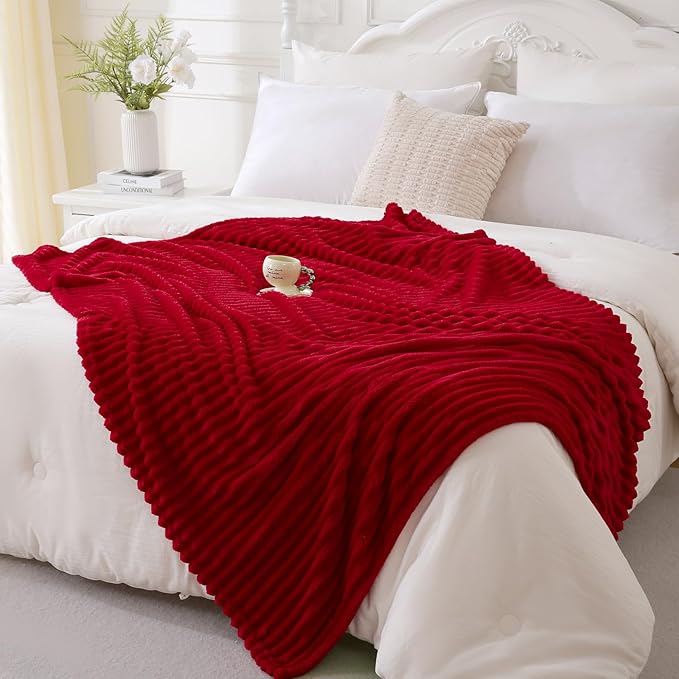 Red Fleece Throw Blanket 50”×70” - Image 2