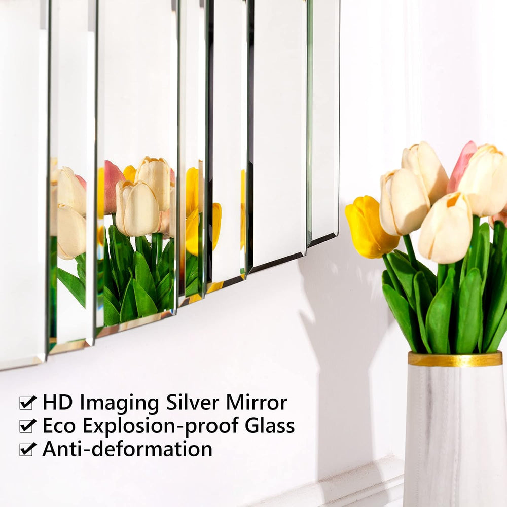 SHYFOY Wall Mirror for Decorative, 43"x22" Frameless Modern Mirror