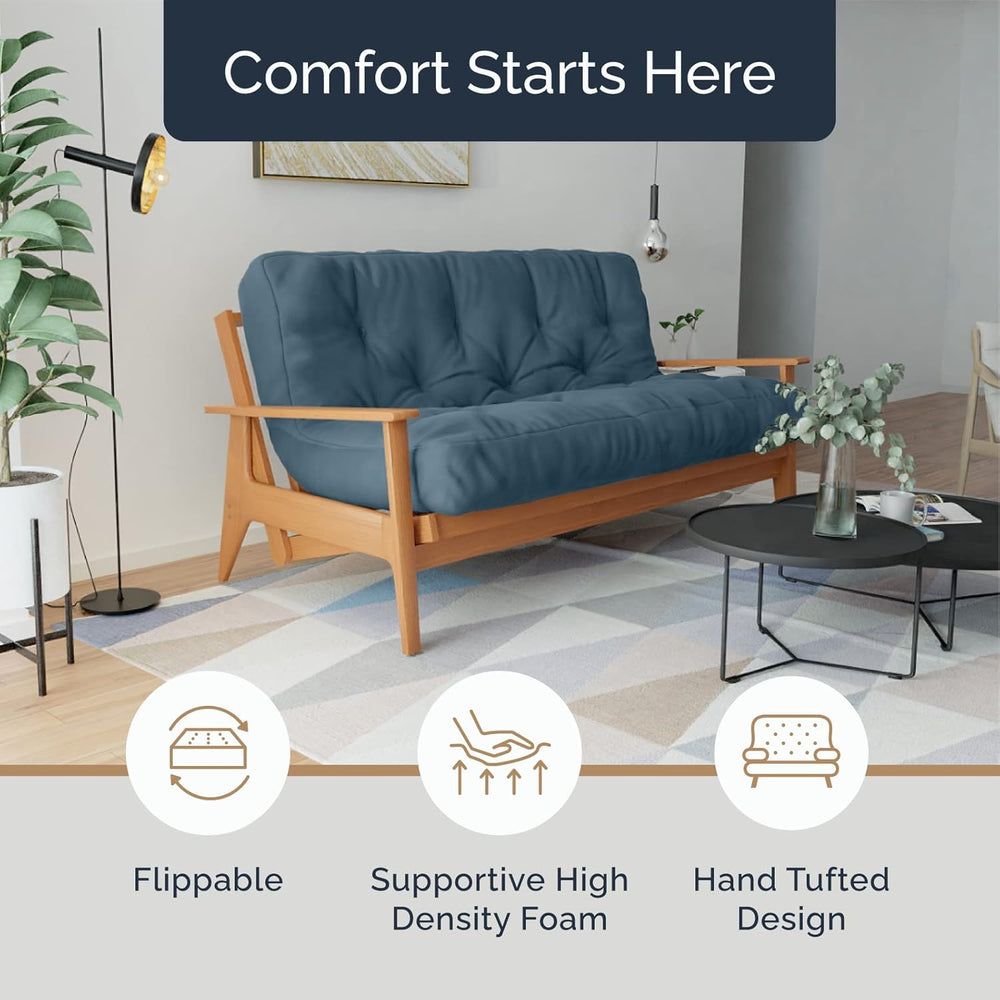 Loosh Full Queen Twin Size Sofa Bed Futon Mattress w/Soft & Lightweight H...