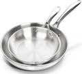 MICHELANGELO Stainless Steel Frying Pan Set, Stainless Steel Skillet by Michelangelo