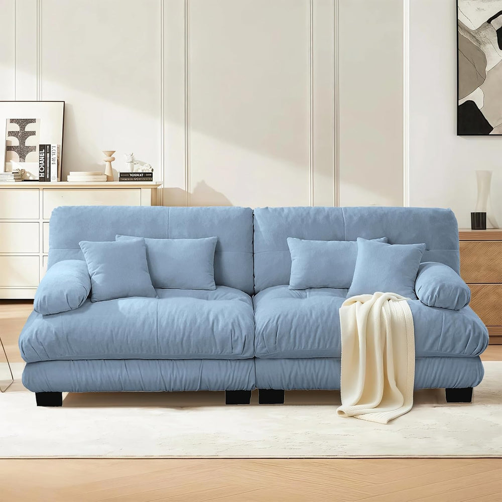 Modern Living Room Velvet Recliner Sofa, Loveseat Sofa for Apartment, Solid W...