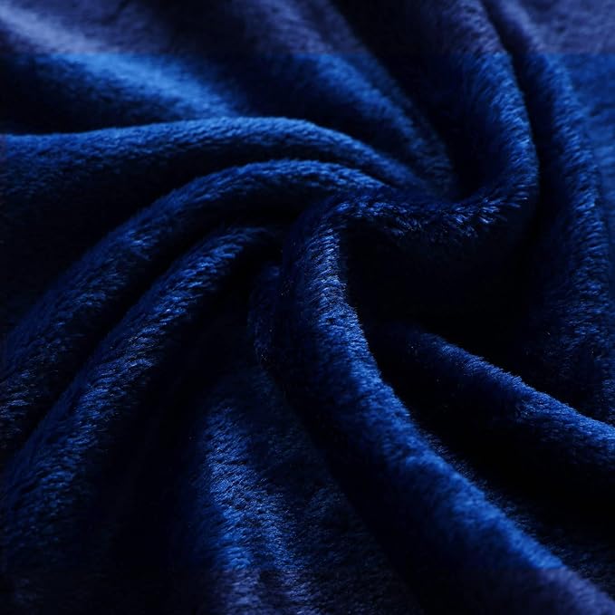 JIAHANNHA Classic Blue Throw Blanket Fleece Blanket Throw Size, Super Soft Cozy - Image 3