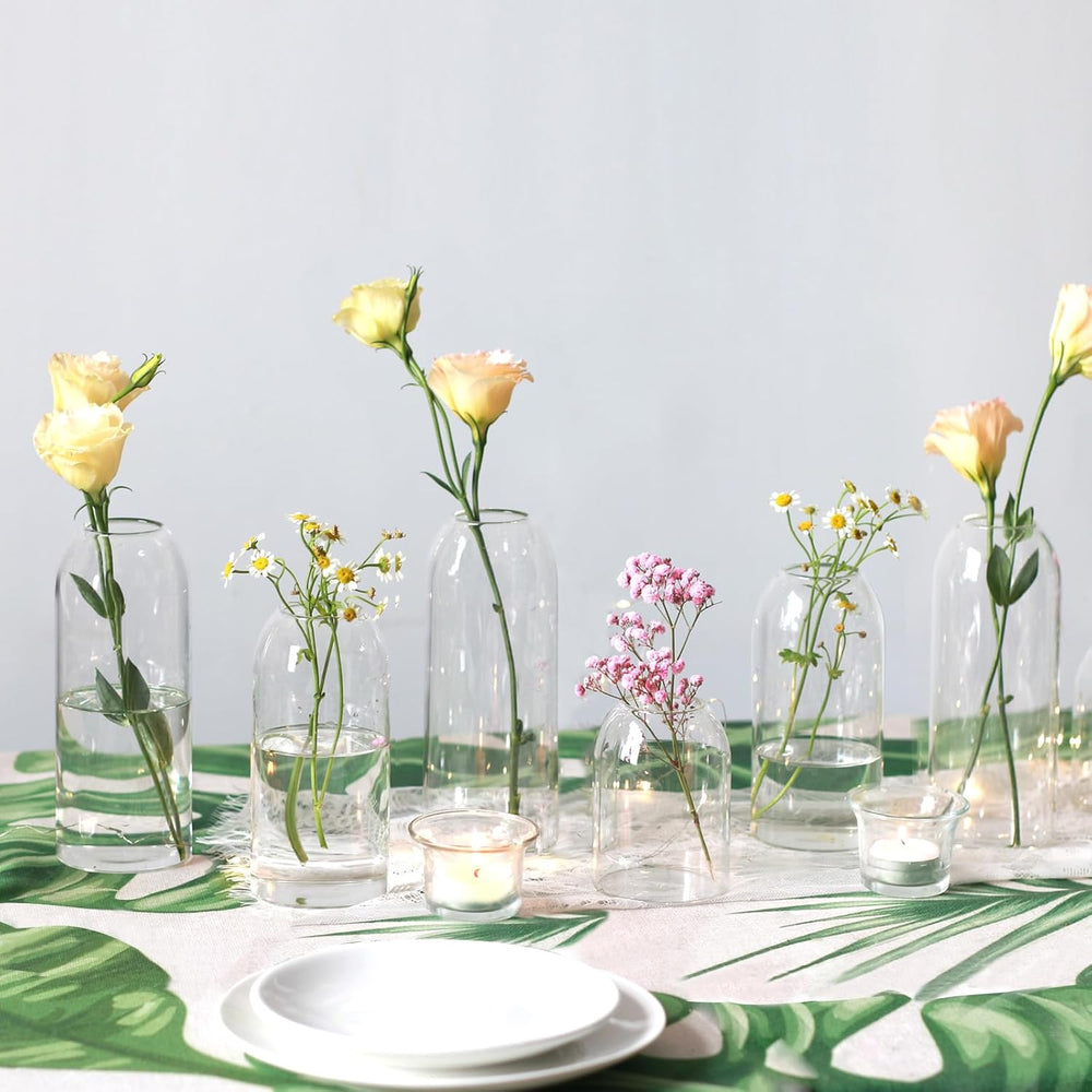 Etolies Glass Bud Vases in Bulk Set of 12, Clear Small Vases for Flowers,Mode...