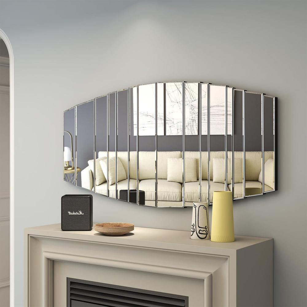 SHYFOY Wall Mirror for Decorative, 43"x22" Frameless Modern Mirror