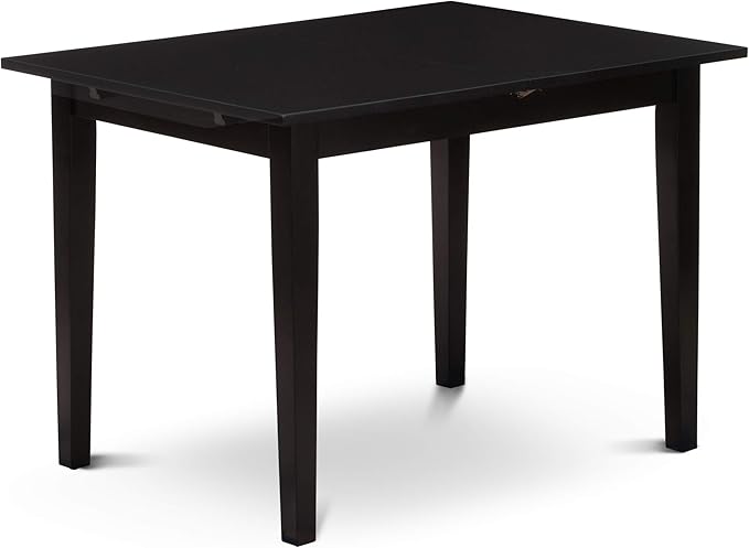 East West Furniture NOFL3-BLK-21 3 Piece Modern Dining Table Set Contains a R...