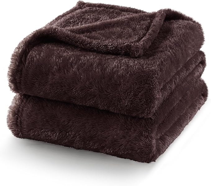 Exclusivo Mezcla Plush Fuzzy Fleece Bed Blanket Twin Size, Super Soft, Fluffy - Image 5