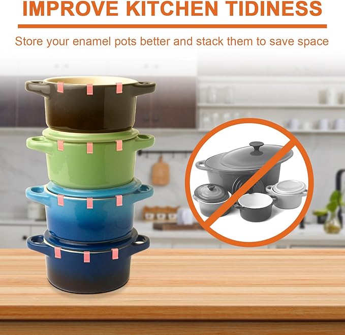 12pcs Dutch Oven Lid Protector Clips, Cookware Protectors Dutch Oven Pot Clips - Image 4