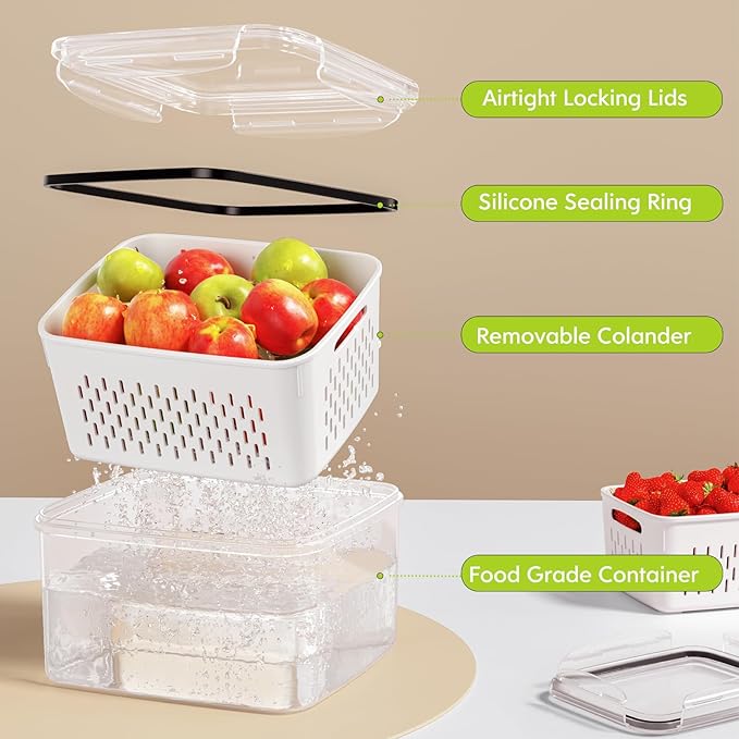 HOMETALL 5 Pack Fruit Storage Containers - Image 6