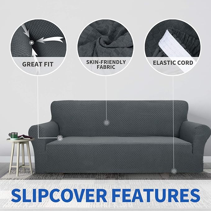 ZNSAYOTX 1 Piece Jacquard Chair Slipcovers - Image 5