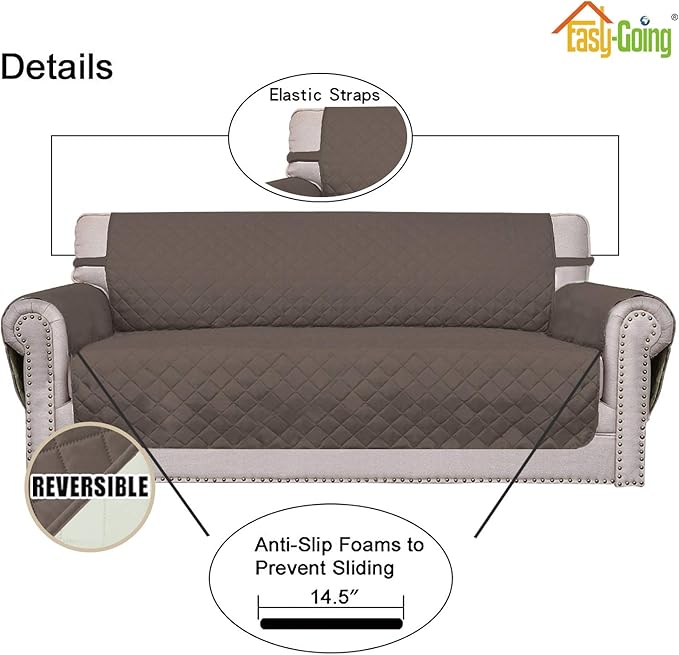 Easy-Going Reversible Loveseat Couch Cover - Image 3