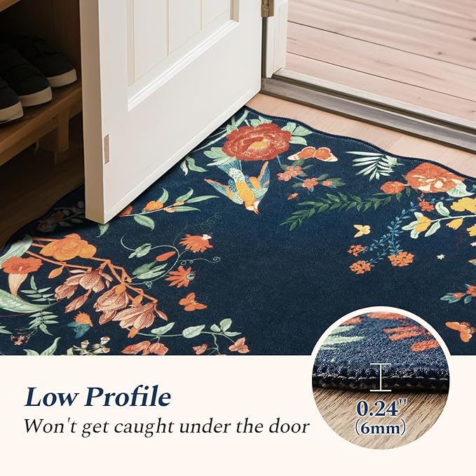 Rugflix 2x6 Runner Rug for Hallway, Washable Kitchen Runner Non Slip, Soft Low - Image 8