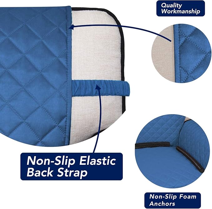PureFit Reversible Quilted Sofa Cover, Water Resistant Medium Slipcover - Image 3