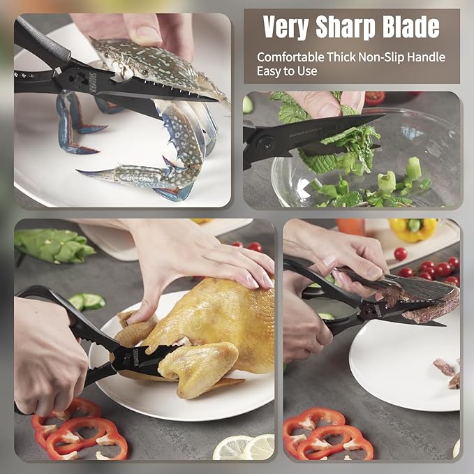 Kitchen Scissors All Purpose, Extra Sharp Kitchen Shears - Image 3