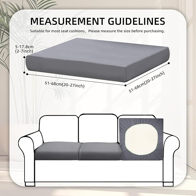 8Pcs Stretch Patio Cushion Covers, Outdoor Couch Covers Replacement, Outdoor - Image 2