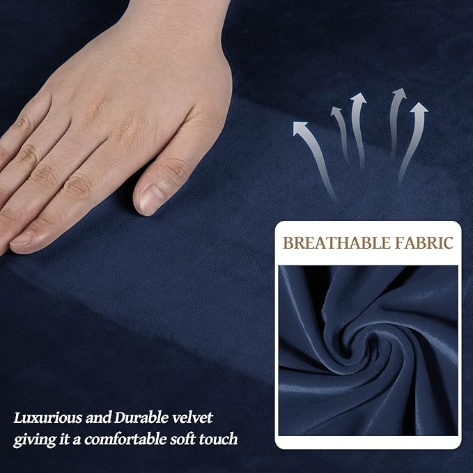 WEERRW 4 Pieces Velvet High Stretch Couch Covers - Image 4
